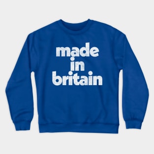 Made In Britain / Faded Vintage-Style Design Crewneck Sweatshirt